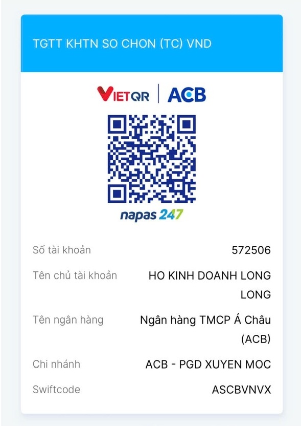 QR tài khoản ngân hàng